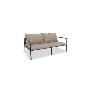 Loungebank Houe Avon 2 Seater Sofa Frame Black Cushion Ash