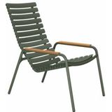 Loungestoel Houe Reclips Lounge Chair Bamboo Olive Green