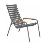 Loungestoel Houe Reclips Lounge Chair Bamboo Dark grey