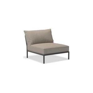 Houe Level2 fauteuil frame donkergrijs stof ash heritage