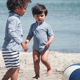 Petit Crabe - UV Shirt - Petrol - Korte Rits