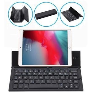 Opvouwbare Bluetooth-toetsenbord- en desktophouder - Zwart