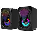 RGB Stereo Gaming Luidsprekers X2 - 2x3W - Zwart