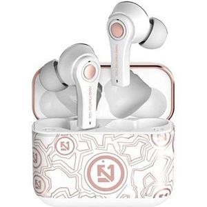 TS-100 Graffiti TWS-oortelefoon met Bluetooth 5.0 - wit / roségoud