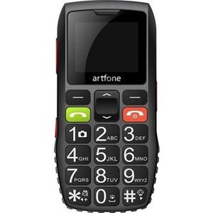Artfone C1 Senior Telefoon met SOS - Dual SIM - Zwart / Grijs
