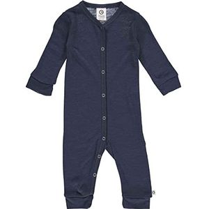 Müsli by Green Cotton Woolly Bodysuit Baby Jongens Pyjama Night Blue, 68, Nacht Blauw