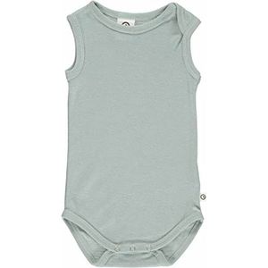 Müsli by Green Cotton Woolly Silk Sleveless Body basislaag, uniseks, baby, spa-groen, 24 maanden, Groen Spa