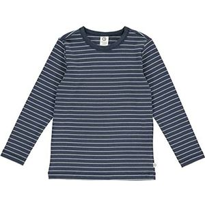 Müsli by Green Cotton T-shirt rayé pour garçon L/S T, Bleu nuit/vert spa, 134