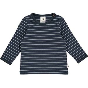 Müsli by Green Cotton stripe rib l/s t baby, Night Blue/Spa Green, 56 cm