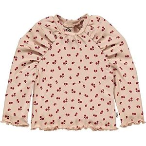 Müsli Blouse - Rib - Berry - Spa Rose/Fig/Berry Rood - Müsli - 1 jaar (80) - Shirts