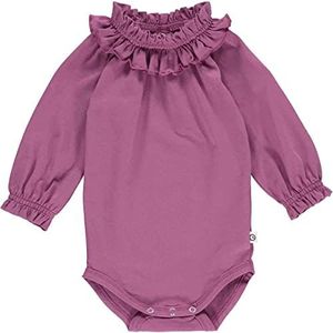 Müsli by Green Cotton Baby Girls Cozy me Frill L/s Body Base Layer, Boysenberry, 56, boysenberry, 56 cm