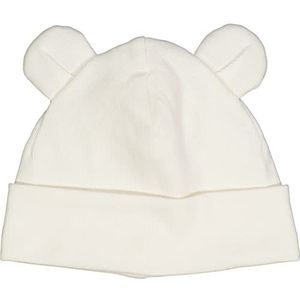 Müsli by Green Cotton Unisex Baby Rib Bear Beanie Hat, balsem crème, 0 Maanden
