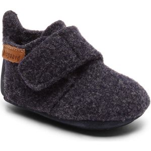Bisgaard - Pantoffels - Nachtblauw - Lamswol - Klittenbandsluiting