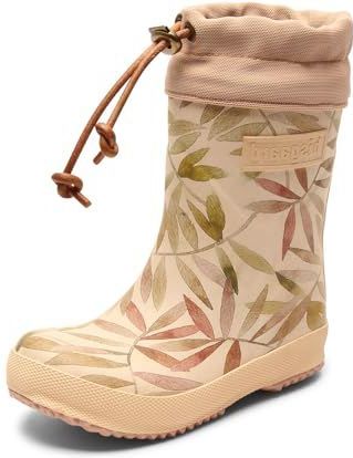 Bisgaard Bisgaard Thermo Regenlaarzen uniseks-kind ,Beige Leaves ,31 EU