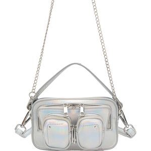 Nunoo Kleine Crossbodytas / Schoudertas Dames Helena Recycled Cool Zilver
