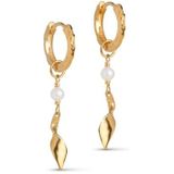 Enamel Copenhagen - Dames Oorbellen - Parelmoer - Goudkleurig