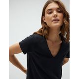 Basic zwart V-hals T-shirt Luvanna - mbyM