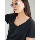 Basic zwart V-hals T-shirt Luvanna - mbyM