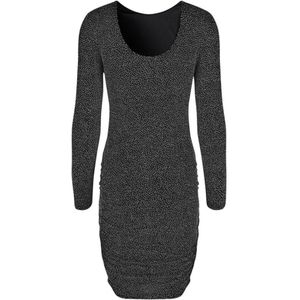 mbyM - Aansluitende Glitterjurk - Zwart - 78% Nylon, 17% Metaal, 5% Elastaan