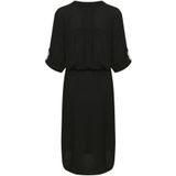 Jurk Zaya - Effen - Viscose - Driekwart Mouw - Normale Pasvorm