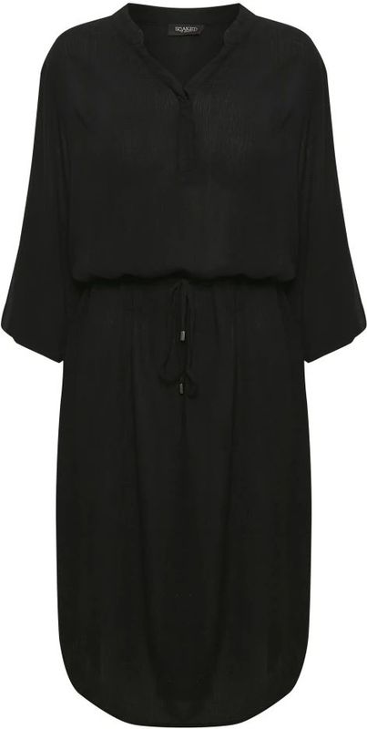 Jurk Zaya - Effen - Viscose - Driekwart Mouw - Normale Pasvorm