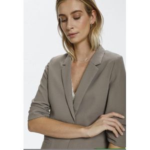 SOAKED IN LUXURY SLSHIRLEY BLAZER - Brindle Grey