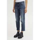 ICHI IHTWIGGY Raven Damesjeans, denim broek met stretch, rechte snit, crop lengte, Medium Blue (19037), 27