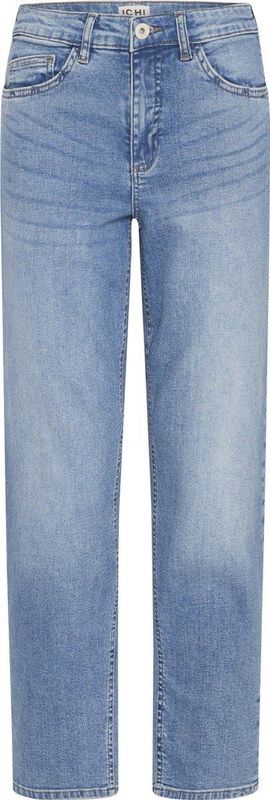 Ichi - Jeans - Dames - Blauw - Katoen - High Waist Straight Leg