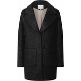 Wollen Jas - Middellang - Reverskraag - V-hals - Regular Fit - Dames