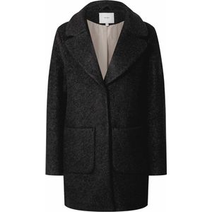 Wollen Jas - Middellang - Reverskraag - V-hals - Regular Fit - Dames