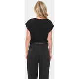 Saint Tropez - Zwart - T-shirt - Dames - Met Boothals