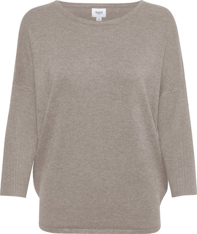 Saint Tropez - Milasz R-Neck Pullover - Gebreid - Atmos Melange - 80% Viscose, 20% Polyamide