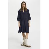 Saint Tropez - Edasz Solid Dress - Jurk - Blue Deep - 100% Viscose