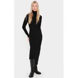 Saint Tropez - Gebreide Jurk - Zwart - 80% Viscose 20% Polyamide