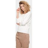Saint Tropez - Milasz R-Neck Pullover - Gebreid - Ice - 80% Viscose, 20% Polyamide