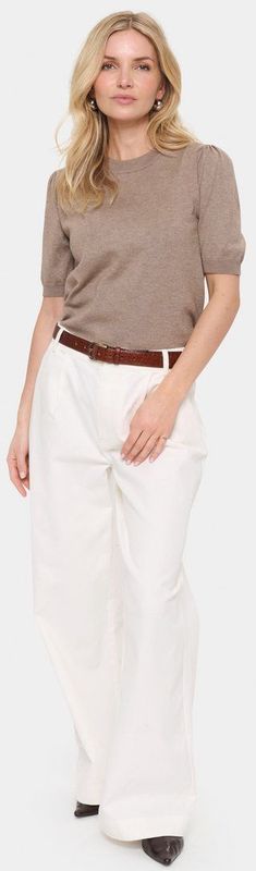 Pullover Classic fit beige