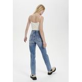 Spaghetti Top - Ijswit - Zijde-aandeel - Mouwloos - Aansluitend