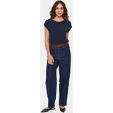 T-shirt - Effen - Jersey - Ronde Hals - Kwartmouw - Normale Pasvorm