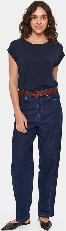 T-shirt - Effen - Jersey - Ronde Hals - Kwartmouw - Normale Pasvorm