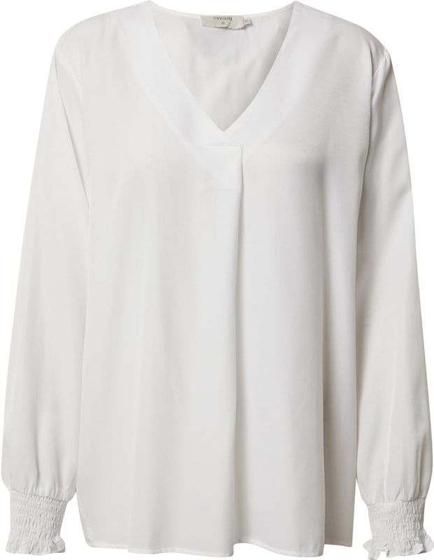 Cream - Fengcr Blouse 10607056 - Blouse - Wit - Lange Licht Opgeblazen Mouwen