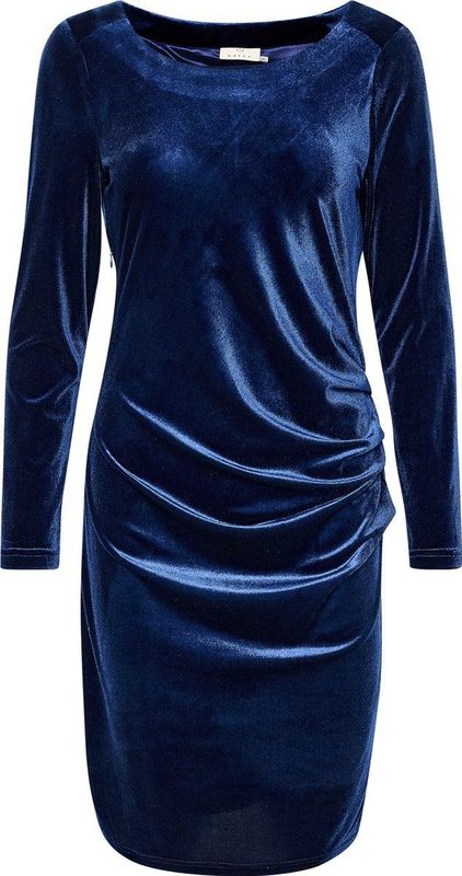 Jerseyjurk - Effen - Fluweel/Nicky Velours - Lange Mouw - Knielengte