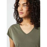 Kaffe - Kalise T-Shirt - Groen - Dames - Korte Mouwen