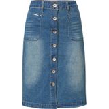 A-lijn Rok - Effen - Denim - Knielengte - Slanke Pasvorm