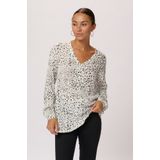 Kaffe - Waterverf Dot - Blouse - Wit - Lange Mouw
