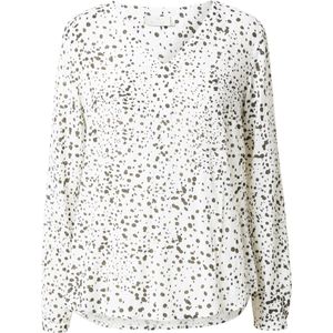 Kaffe - Waterverf Dot - Blouse - Wit - Lange Mouw