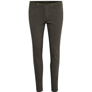 Cream Damesjeans Twill Skinny Shape Fit Midrise Waist Volledige Lengte Rits Damesbroek, Dark Gull Gray, 24W