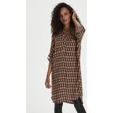 Jerseyjurken - Geruit - Viscose - Knielengte - Losse Pasvorm