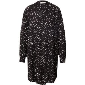 Kaffe - Kleedjes - Dames - Veelkleurig - Jurk met Zwart/Krijt Stippen