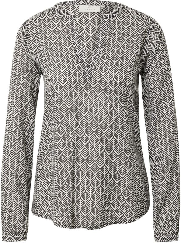 Kaffe - Slimme Blouse - Chique Print - Lange Mouwen - V-Hals
