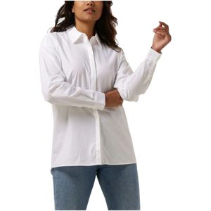 My Essential Wardrobe - Blouse 03 The Shirt - Wit - Katoenmix - Lange Mouwen